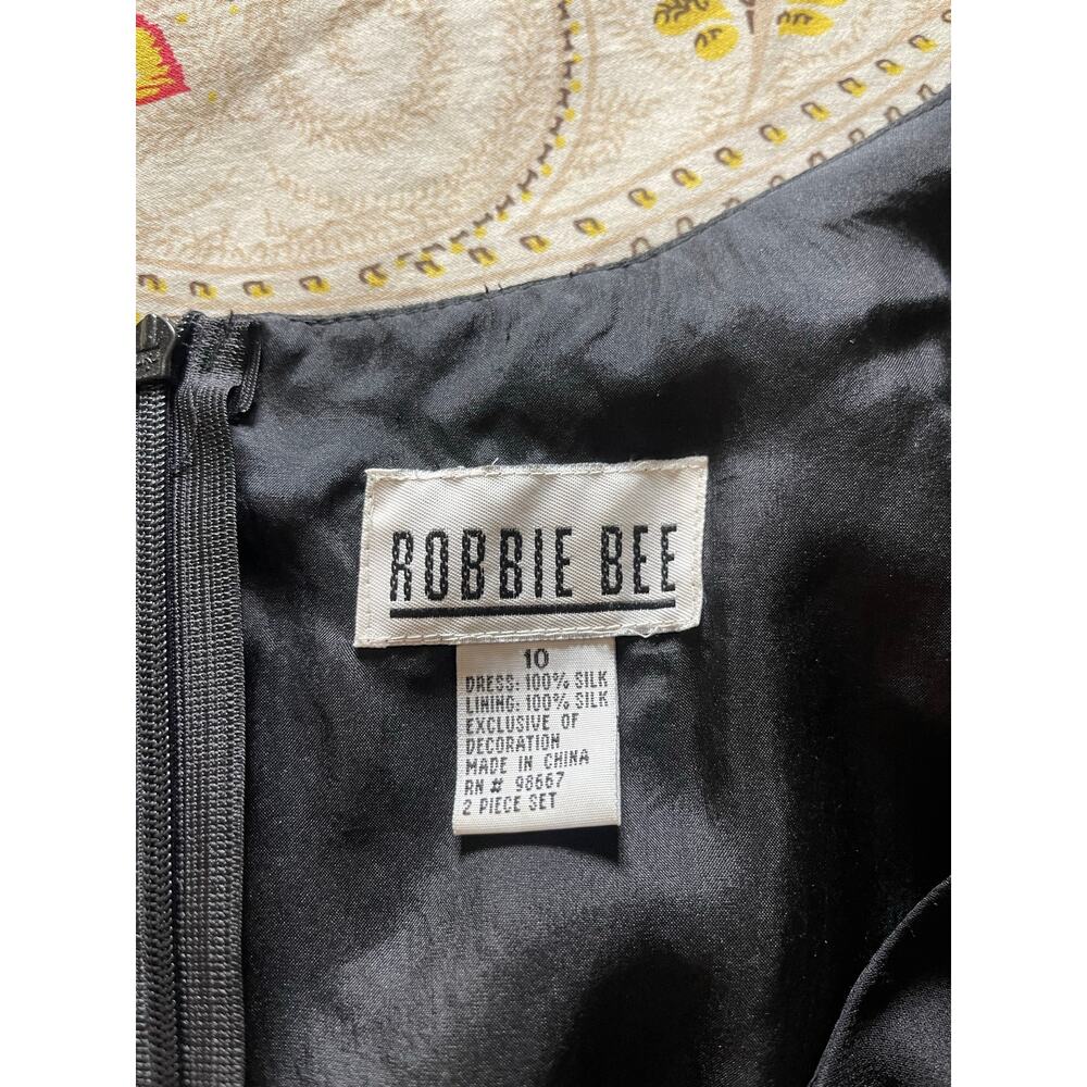 VINTAGE Robbie Bee 100% silk dress size 10 - Picture 2 of 5